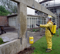 Application of Sika FerroGard 903 Corrosion Inhibitor to Protect Reinforced Concrete Surface by Low Pressure Spray NCC